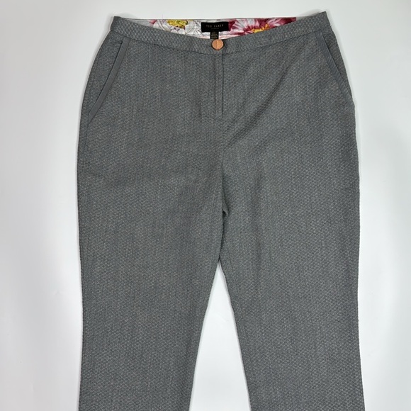 Ted Baker London Grey Tapered Ankle Pants Size 2 - Picture 2 of 11